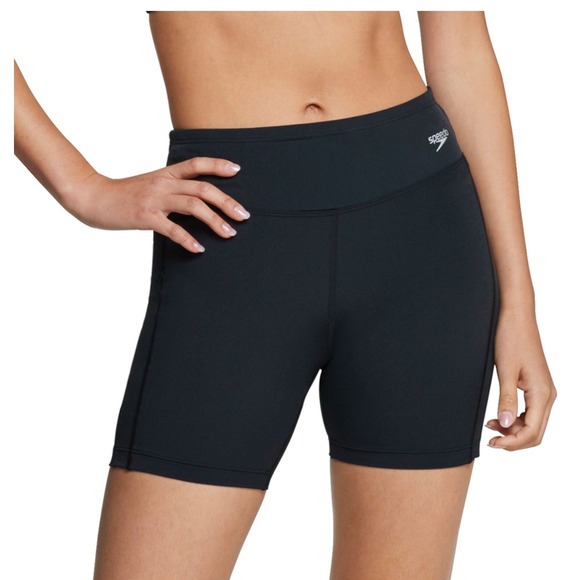 A1 Speedo Endurance+ Swim Shorts Athletic Compression Activewear Black Size 12‎ - Picture 1 of 7
